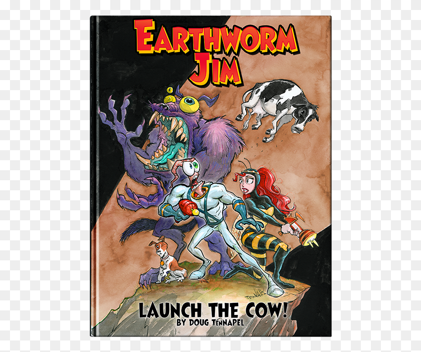 484x643 Нажмите Здесь Https Indiegogo Comprojectsearthworm Earthworm Jim, Плакат, Реклама, Комиксы Hd Png Скачать