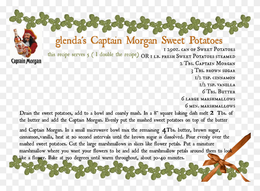 1600x1143 Click Here To Get The Printable Recipe Card Captain Morgan, Person, Human, Text HD PNG Download