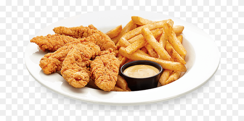 676x358 Click Image For Gallery Crispy Chicken Strips Amp Fries, Food, Fried Chicken, Nuggets HD PNG Download