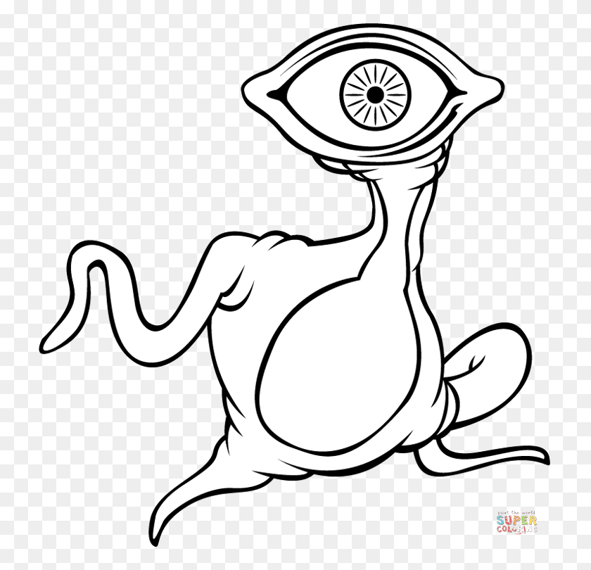 731x750 Click The Scary Eye Desenhos De Halloween Assustadores Para Desenhar, Animal, Suelo Hd Png