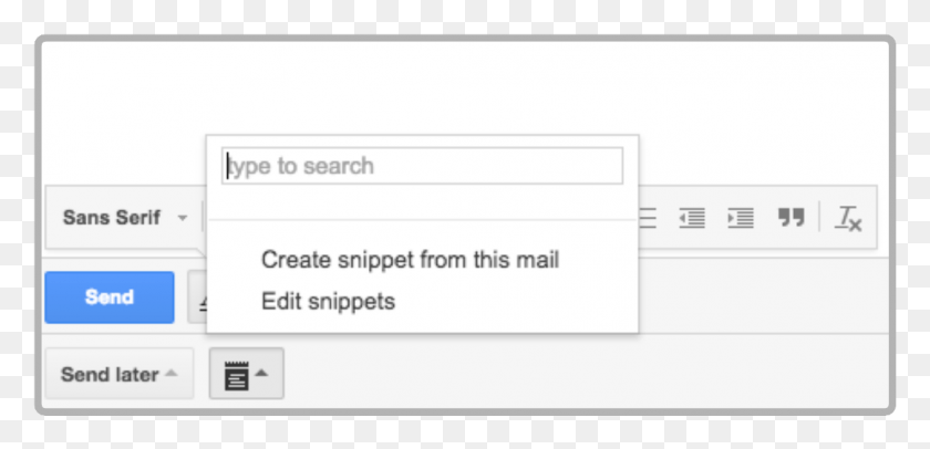 1099x488 Click The Snippets Button To Create A New Snippet Or New Snippet Button In Gmail, Text, Business Card HD PNG Download