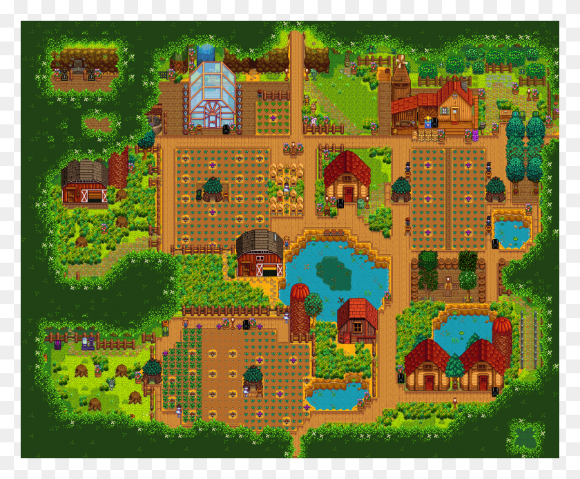 1280x1040 Click To Open Farm Gallery Stardew Valley Layout Stardew, Vegetation, Plant, Green HD PNG Download