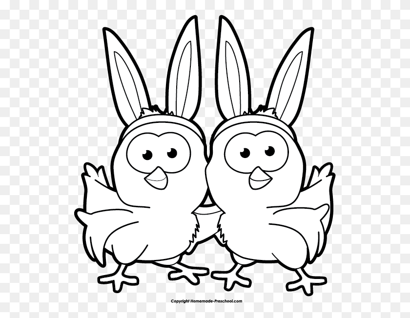 537x592 Click To Save Image Small Easter Clipart Black And White, Animal, Plant, Mammal HD PNG Download