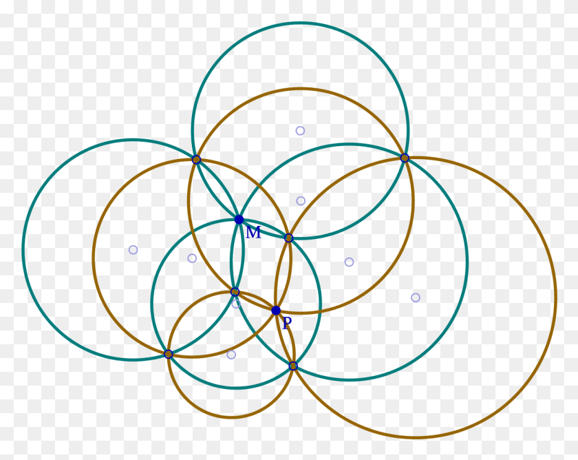 1109x865 Descargar Png / Clifford Circle Teorems Circle, Ornamento, Patrón, Fractal Hd Png