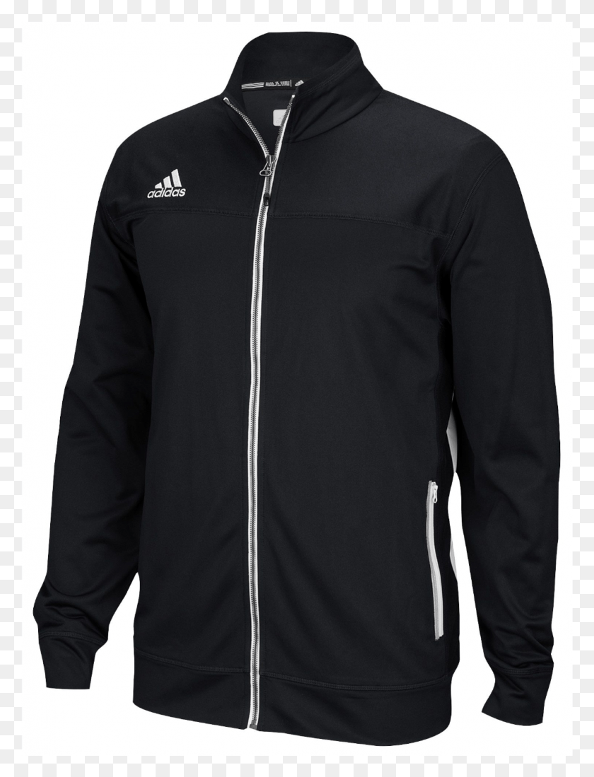 1009x1345 Climalite Men S Black Adidas Jacket Mens Black, Clothing, Apparel, Fleece HD PNG Download