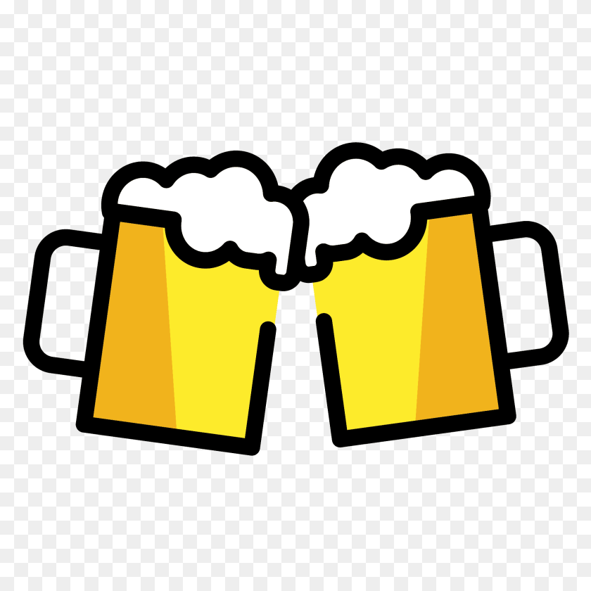 1920x1920 Clinking Beer Mugs Emoji Alcohol, Glass, Beverage, Cup Clipart PNG