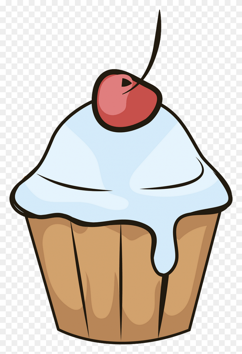 847x1269 Clip Art, Cupcake, Cream, Cake HD PNG Download