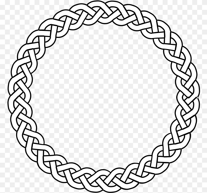 Clip Art 3 Plait Border Circle Celtic Knot Circle, Oval, Accessories, Bracelet, Jewelry PNG