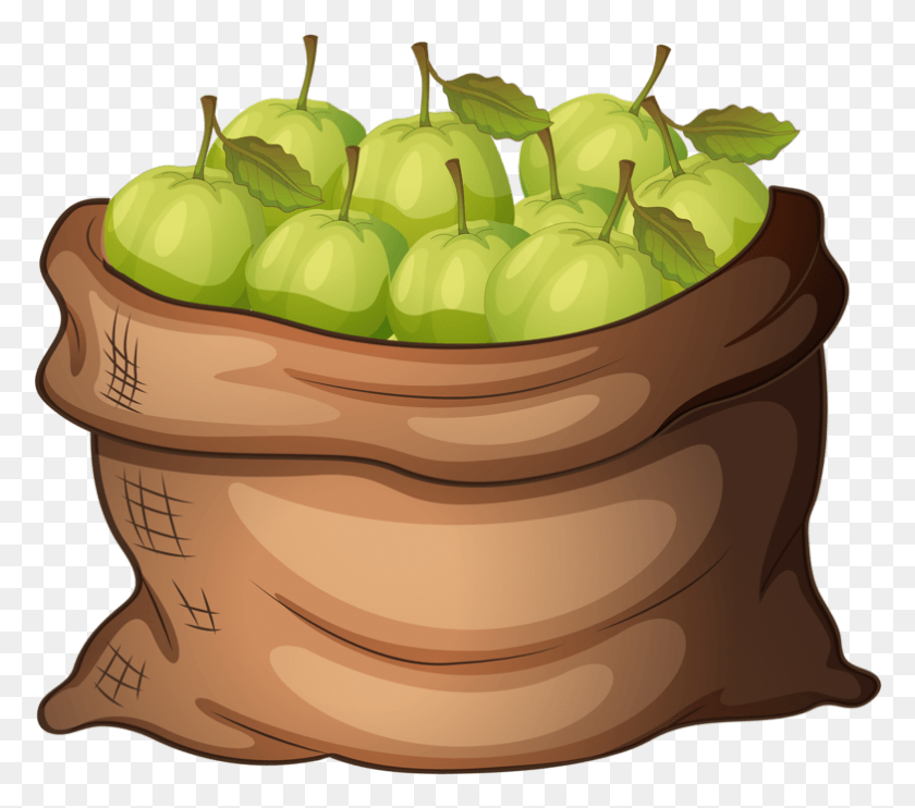 784x686 Clip Art Apples In A Bag Bag Of Apples Clipart, Birthday Cake, Cake, Dessert HD PNG Download