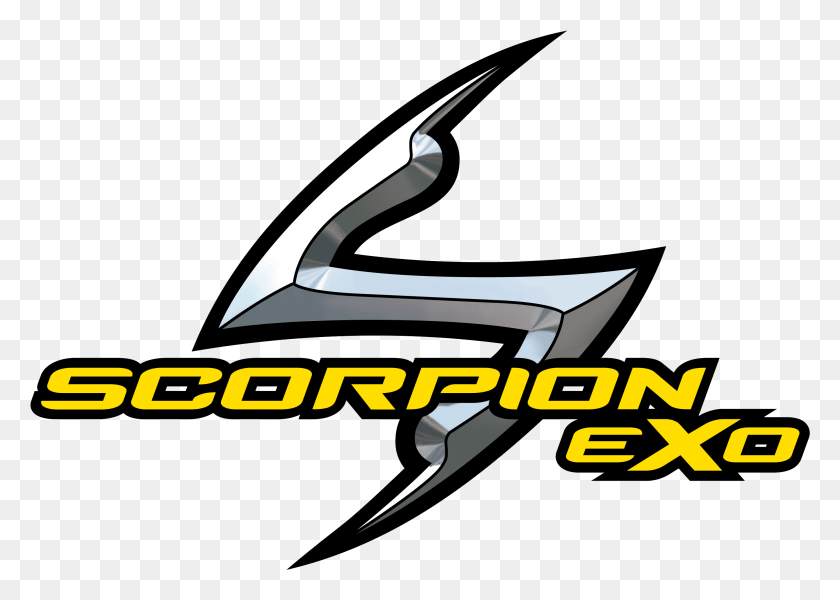 2769x1919 Clip Art Black And White Casco Enduro Scorpion Scorpion Motorcycle Helmet Logo, Sea Life, Animal, Symbol HD PNG Download