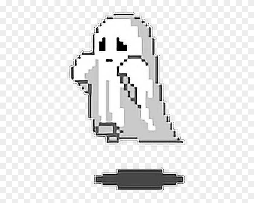 400x613 Clip Art Black And White Library Edit Overlay Tumblr Ghost Pixel, Mansion, House, Housing HD PNG Download