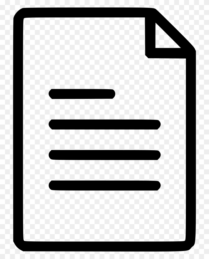 736x980 Clip Art Black And White Paper Document File Document Icon Free, Text, Symbol, Label HD PNG Download