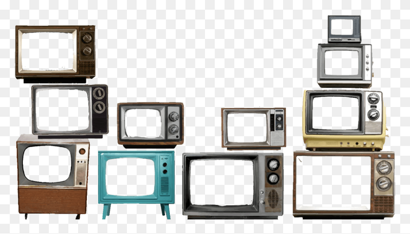 1565x846 Clip Art Black And White Show Televisions Oldfashioned Vintage Tv, Monitor, Screen, Electronics HD PNG Download