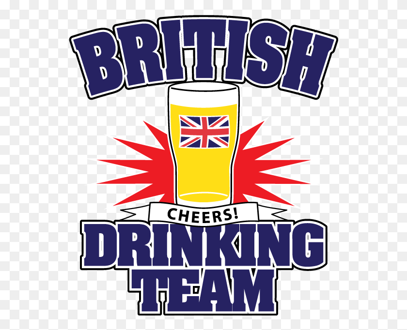 557x622 Clip Art British Drinking Team Cheers Beer Glass Pint Emblem, Poster, Advertisement, Flyer HD PNG Download