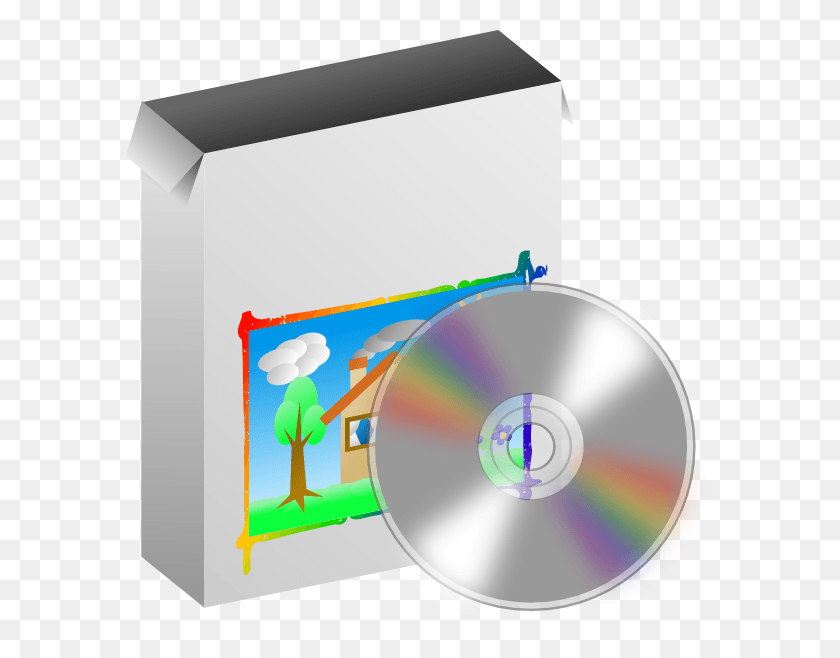 588x598 Clip Art Cd In Case Clipart Add Or Remove Programs Icon, Disk, Dvd HD PNG Download