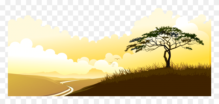 4001x1745 Clip Art Clipart Savannah Clipart, La Luz Del Sol, La Naturaleza, Al Aire Libre Hd Png Descargar