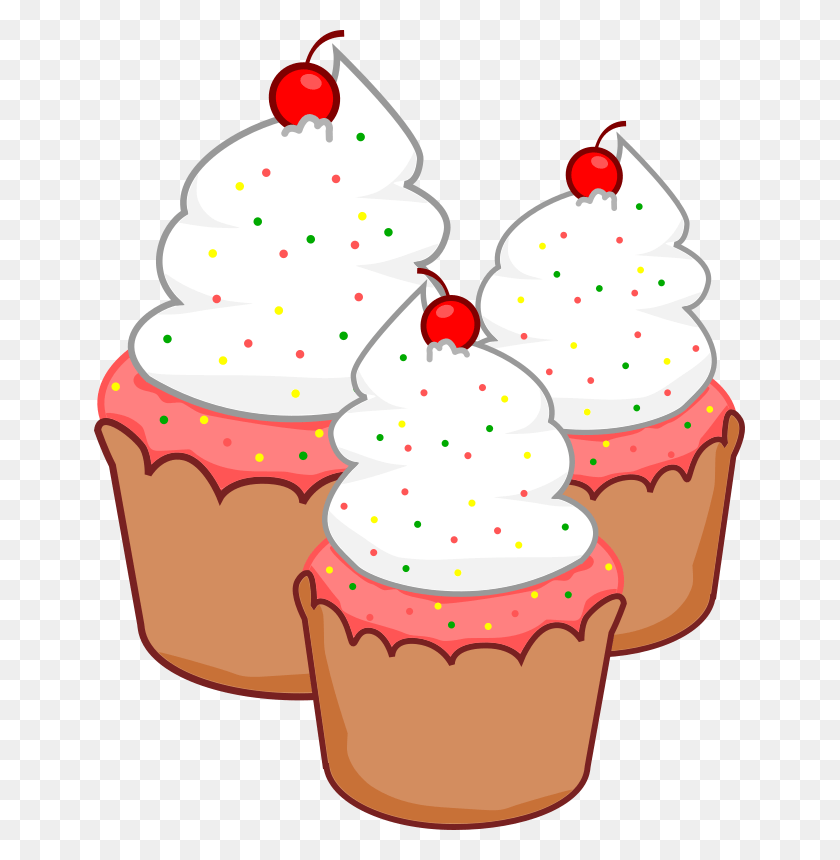 651x800 Clip Art Cup Cakes, Cupcake, Cream, Cake HD PNG Download