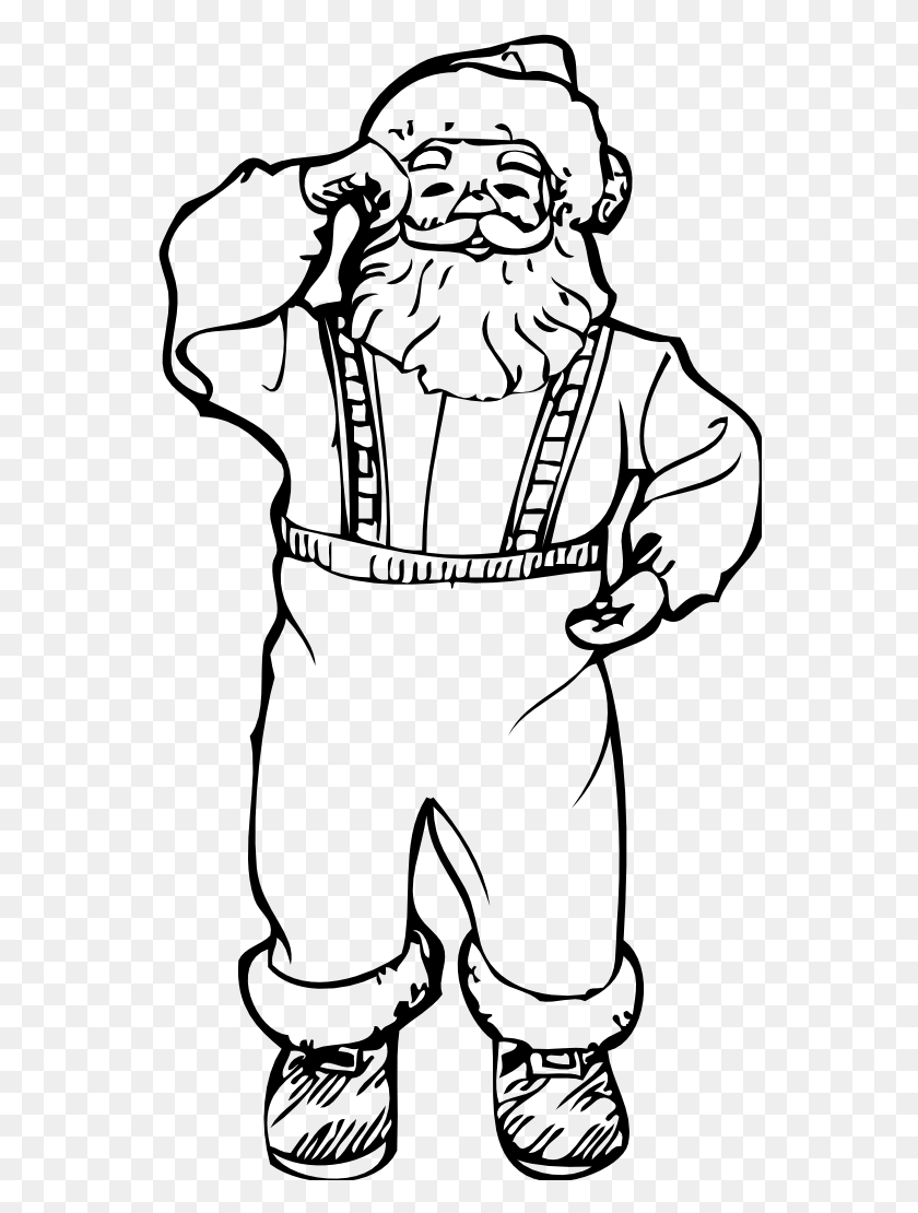 555x1050 Descargar Png / Santa Claus Bailando Png