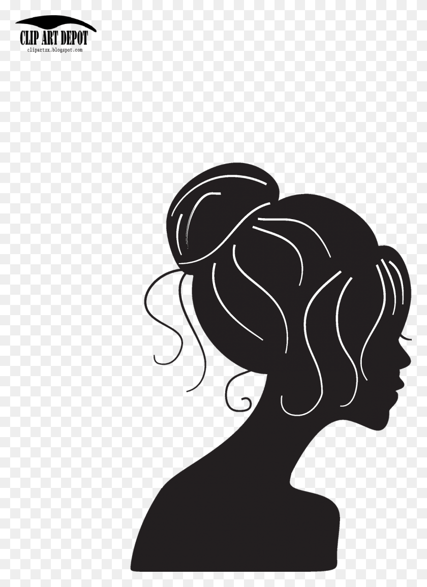 1139x1600 Clip Art Depot Vector Beauty Girl With Beauty Girl Silhouette, Hair, Person, Human HD PNG Download