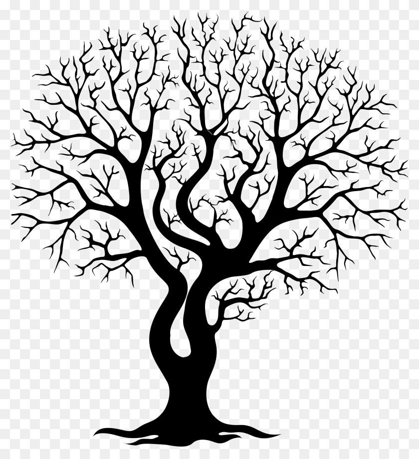 3738x4096 Clip Art Family Tree Branches, Silhouette, Animal, Bird, Vulture PNG