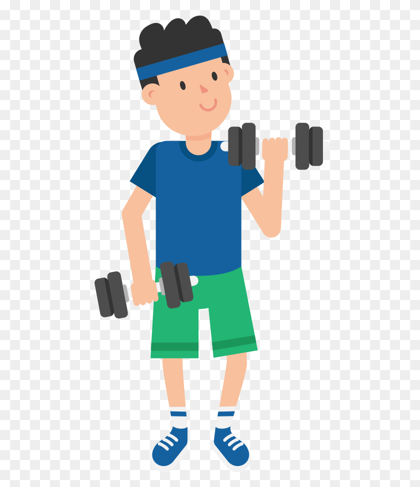 484x914 Clip Art File Man Lifting Dumbbells Animated Weight Lifting, Clothing, Apparel, Person HD PNG Download