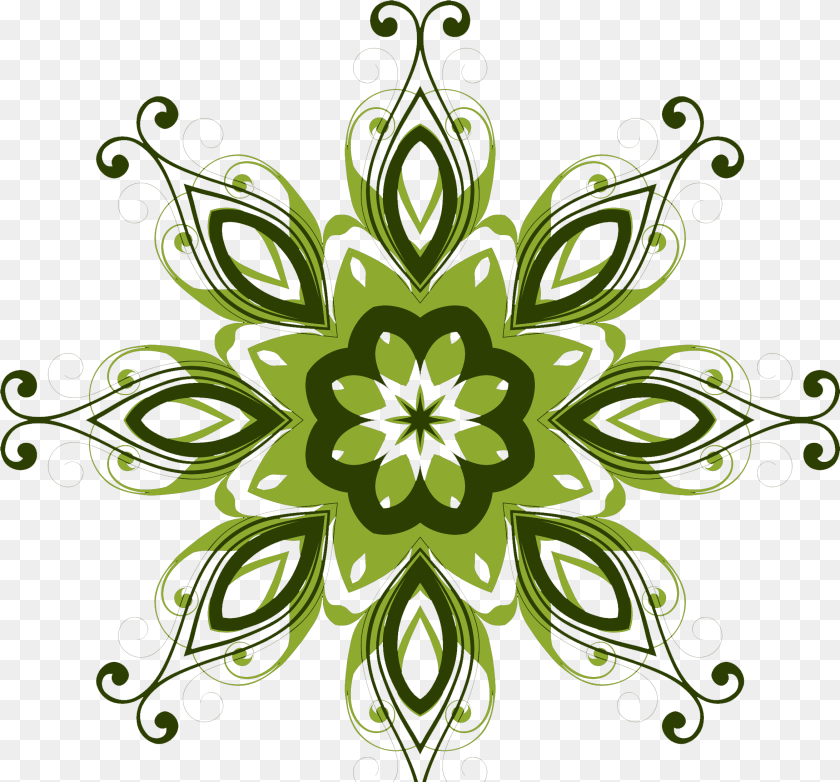 2351x2189 Clip Art Floral Design Flowers Transprent Transparent Green Flower Design, Floral Design, Graphics, Pattern Clipart PNG