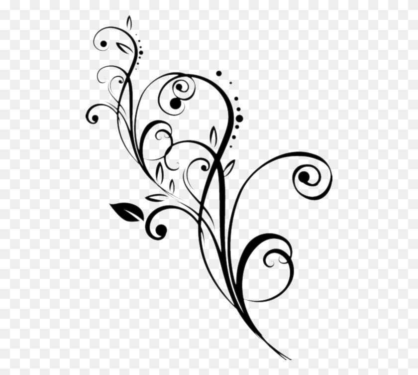 496x693 Clip Art Flourishes, Graphics, Floral Design HD PNG Download