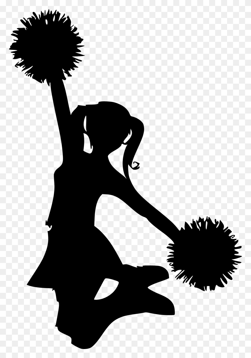 2406x3512 Clip Art Football And Picture Freeuse Cheerleader Silhouette, Gray, World Of Warcraft HD PNG Download