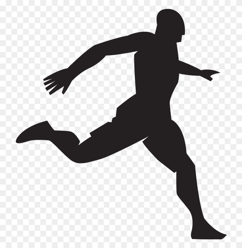 732x800 Clip Art Football Player Athlete Silhouette Soccer Player Clipart, Person, Human HD PNG Download