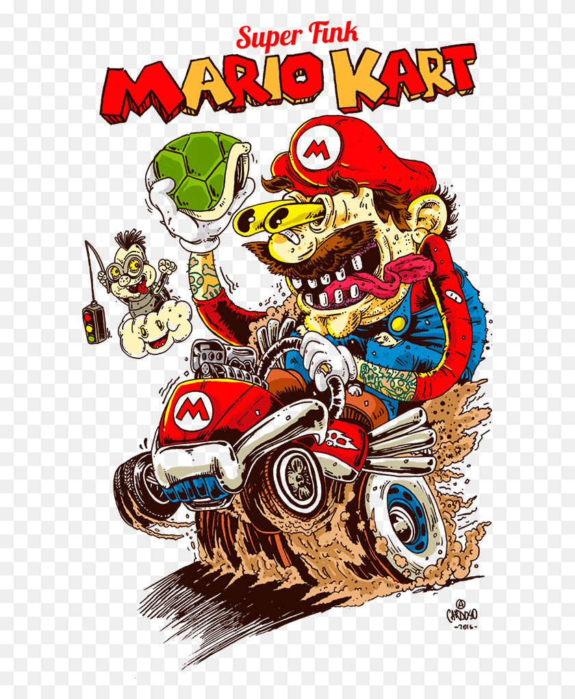 600x960 Clip Art For Free Rat Fink Mario Kart, Poster, Advertisement, Label HD PNG Download
