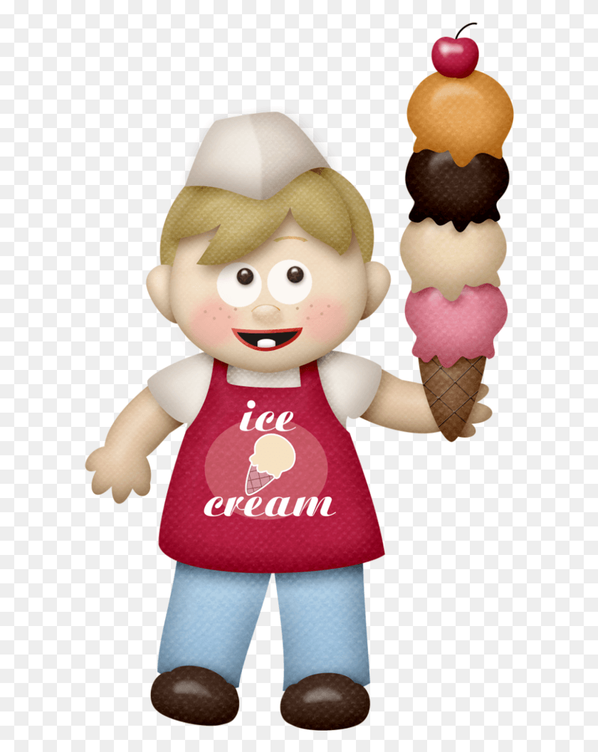 Клипарт бесплатно Lliella Doubledip Icecream Chef Confeiteiro, крем, десерт, еда HD PNG скачать