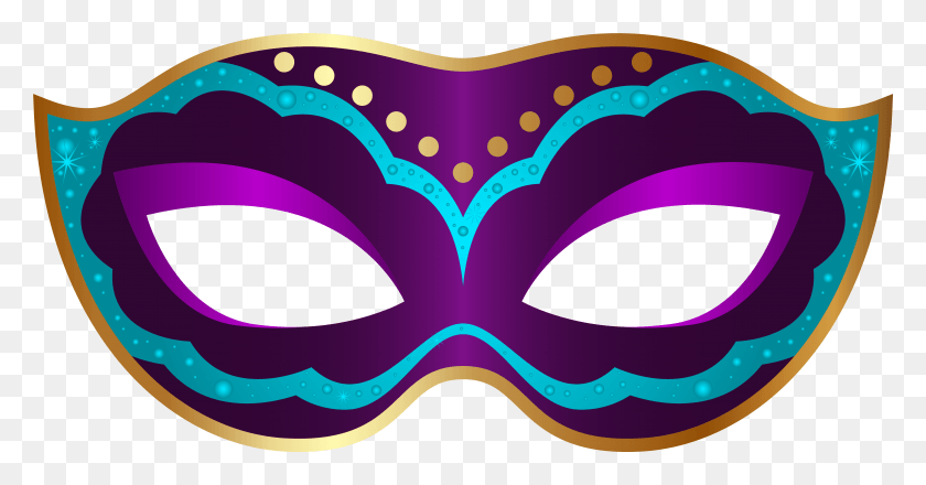 6131x2987 Clip Art Freeuse Clipart Mask Mardi Gras Mask, Label, Text, Purple HD PNG Download