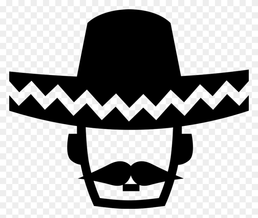800x668 Clip Art Freeuse Mexican Man With Sombrero Sombreros Iconos, Ropa, Vestimenta, Sombrero Hd Png