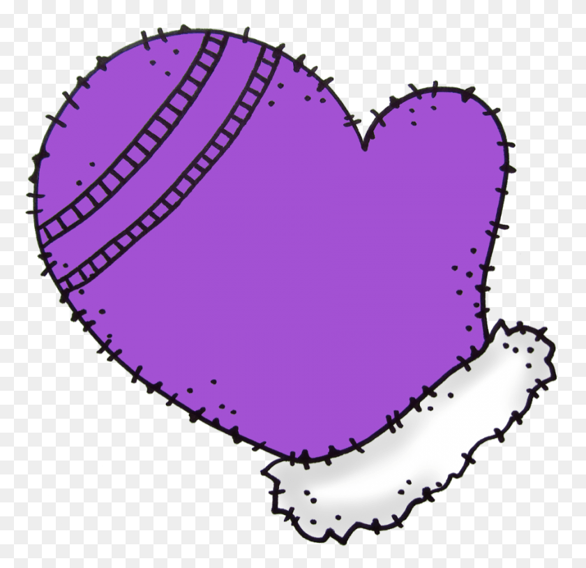 900x870 Clip Art Hats Mittens Scarves Purple Mitten Clipart, Heart, Ball HD PNG Download