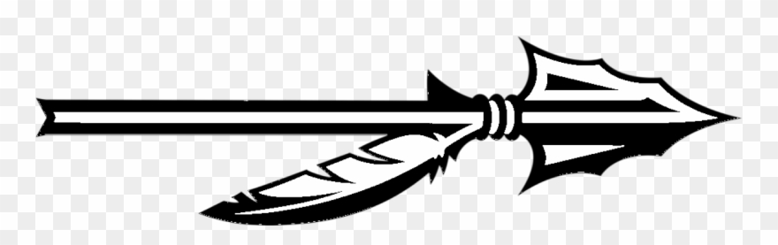 880x277 Clip Art Image Vector Graphics Openclipart Spear Clipart Black And White, Weapon, Weaponry, Symbol HD PNG Download