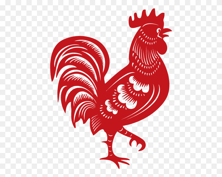 464x611 Clip Art Images Chinese New Year Rooster, Poultry, Fowl, Bird HD PNG Download