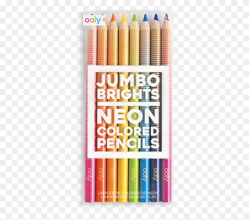 337x683 Descargar Png Lápices De Colores Neón Jumbo Brights, Libro, Texto, Papel Hd Png