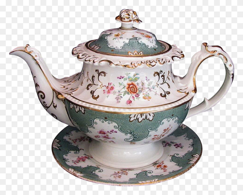 967x763 Clip Art John Ridgway Porcelain Teapot Porcelain Teapot, Pottery, Pot HD PNG Download