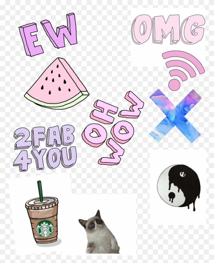847x1057 Clip Art Kanye Transparent Tumblr Collage Clip Art, Cat, Pet, Mammal HD PNG Download