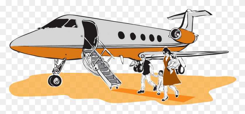 1025x435 Clip Art Lear Jet, Airplane, Aircraft, Vehicle HD PNG Download