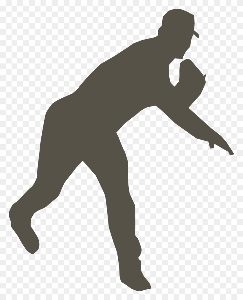958x1204 Clip Art Library Baseball Clipart Silhouette Baseball Player Silhouette, Person, Human HD PNG Download
