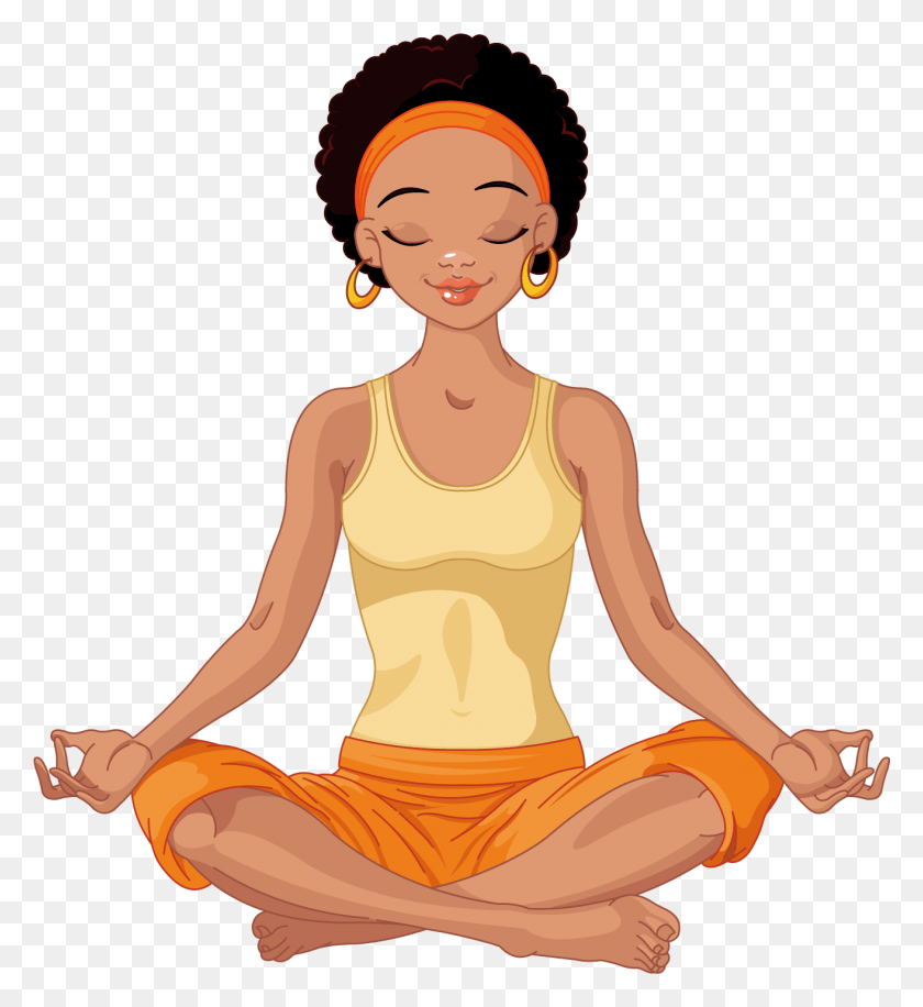 1313x1441 Clip Art Library Yoga Lotus Position African Meditate Clipart, Person, Human, Fitness HD PNG Download