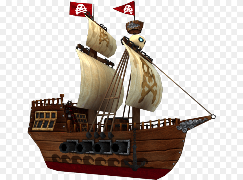 654x621 Clip Art Low Poly Cartoonish By Pirate Ships, Boat, Sailboat, Transportation, Vehicle Sticker PNG