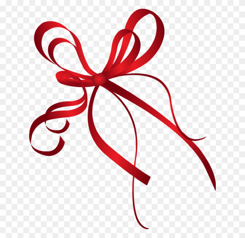 640x757 Clip Art Of A Nice Red Bow Perfect Dress For Christmas Eve, Gift HD PNG Download
