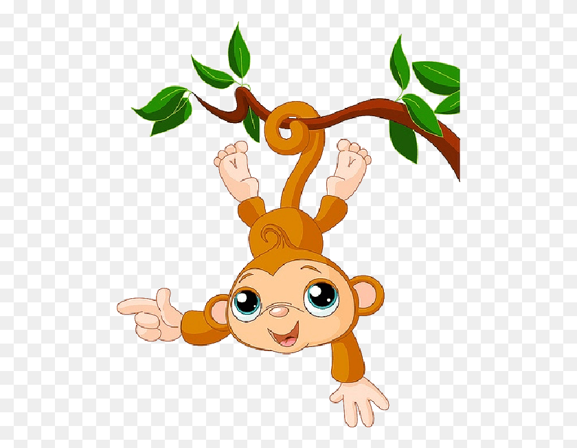 501x592 Clip Art Of Cartoon Monkeys Image Clipart Cartoon Monkey Holding Sign, Deer, Wildlife, Mammal HD PNG Download