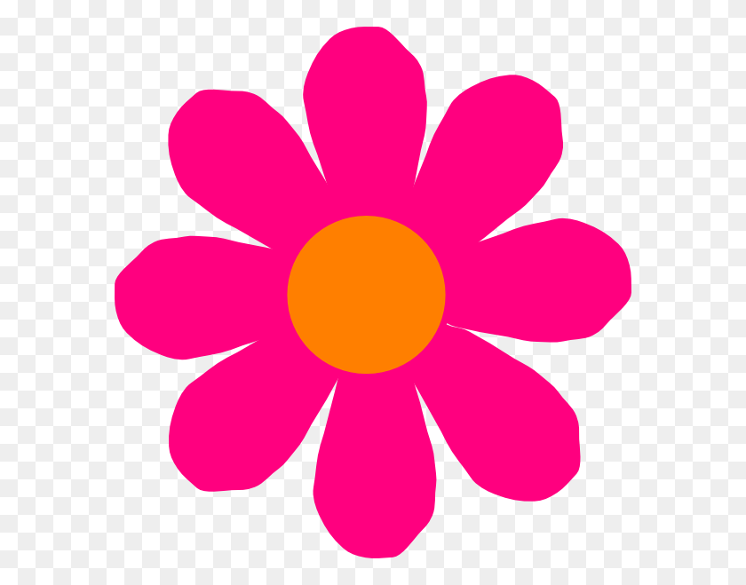 582x599 Clip Art Pink Flower, Daisy, Flower, Plant Descargar Hd Png