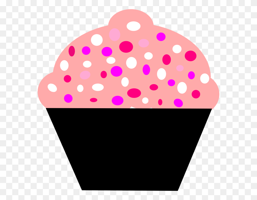594x596 Clip Art Polkadot Cupcake, Cream, Cake, Dessert HD PNG Download