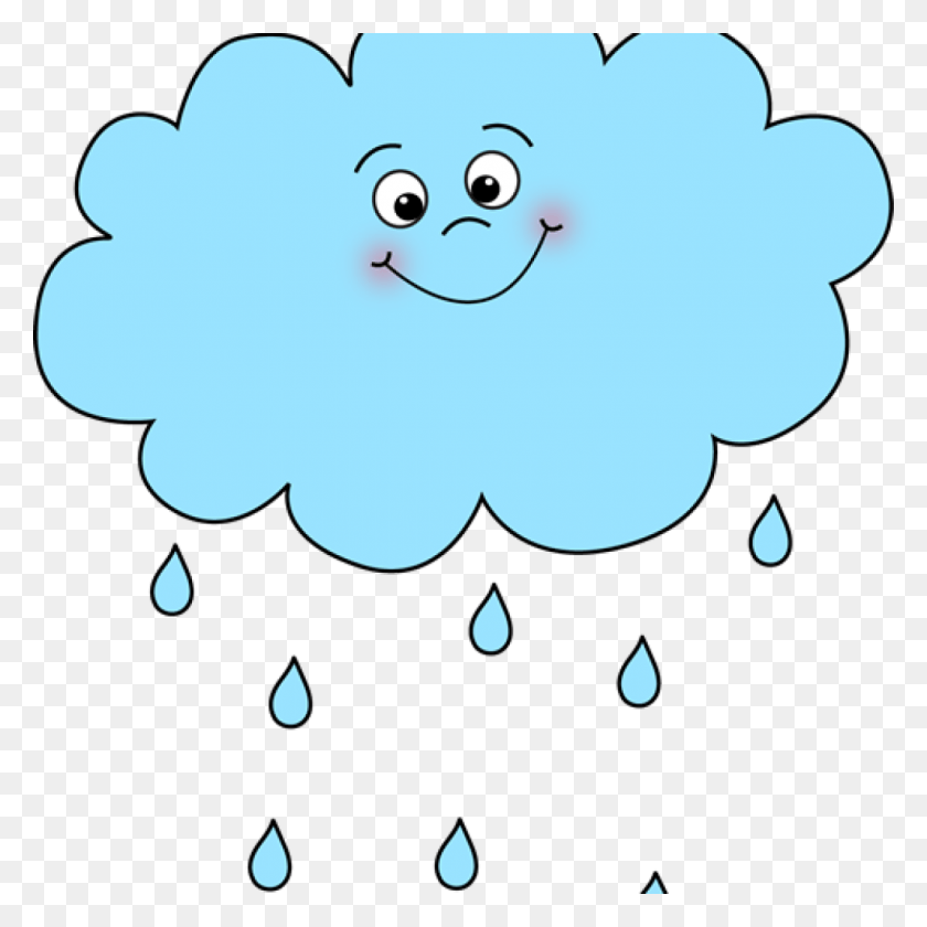 1024x1024 Clip Art Rain Happy Rain Cloud Cartoon, Snowflake, Cat, Pet HD PNG Download