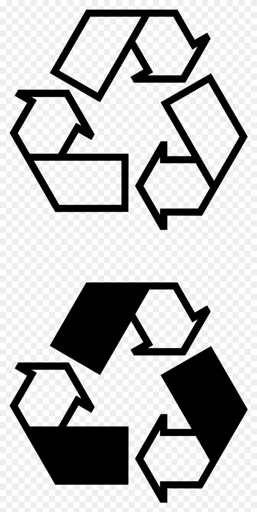 808x1671 Clip Art Recycle Icons Black White Line Art Svg Point Symmetry But Not Line Symmetry, Gray, World Of Warcraft HD PNG Download