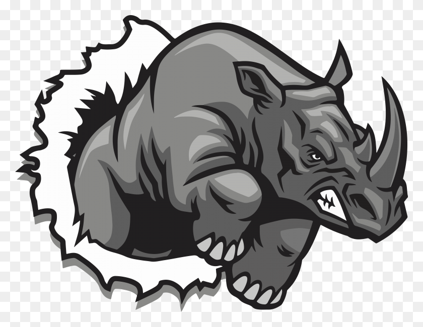 6309x4779 Рисунок Носорога, Млекопитающее, Животное, Дикая Природа Png Скачать